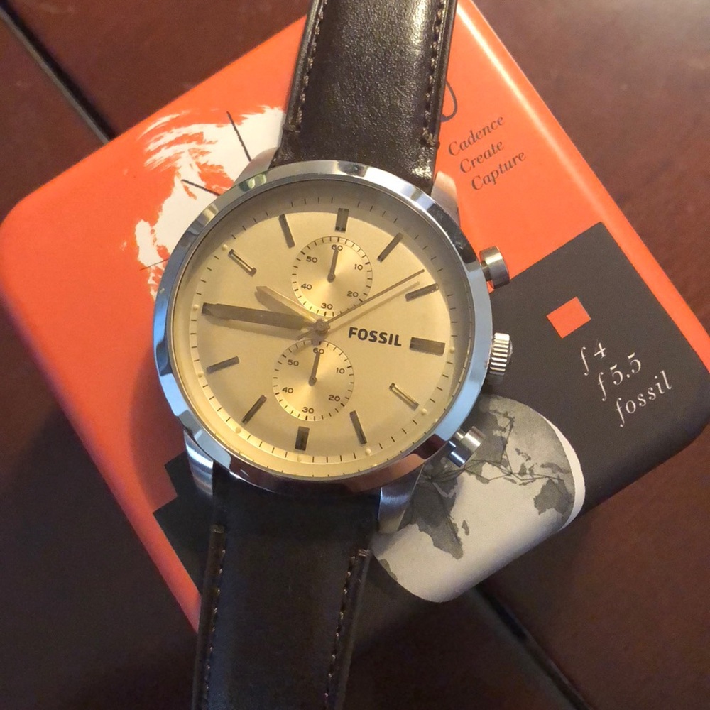 Fossil Watch - genuine leather (brown)